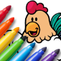 icon Animal Coloring Book for kids