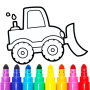 icon Vehicles Coloring for Kids: Trucks & Cars Game for Samsung Galaxy Grand Prime 4G