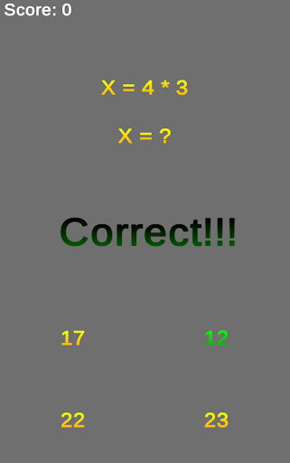 X = ? - Mental Arithmetic Game