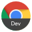 icon Chrome Dev 73.0.3643.0