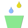 icon Collect Colorful Raindrop With Glass Cup At Finger Tip