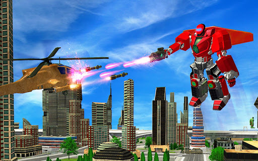 Flying Monster Robot War: Flying Car Robot Battle