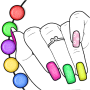 icon Glitter Nail Coloring Game for Samsung Galaxy Note 10 1
