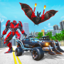 icon Robot Bat Car Transformation