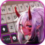 icon Silver Demon Girl Keyboard Background for Samsung Galaxy Tab 2 10.1 P5110