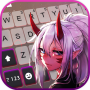 icon Silver Demon Girl Keyboard Background for Huawei MediaPad M3 Lite 10