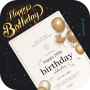 icon Birthday Invitation Card Maker for iball Slide Cuboid