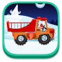 icon Santa gift truck