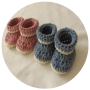 icon Crochet Baby Slippers