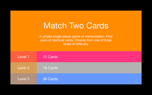 Match Two Cards - Brain Test