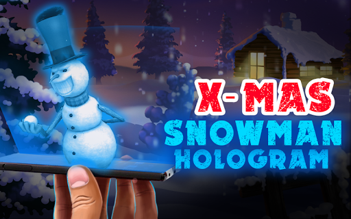 X-Mas Snowman Hologram 3D