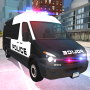 icon American Police Van Driving