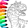 icon Dinosaur Coloring Book Glitter