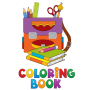 icon School Kid Coloring Book