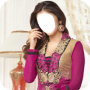 icon Anarkali Red Salwar Suit for LG Q6a