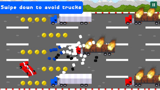 Blocky Turbo Race Cars 2D: Traffic Games