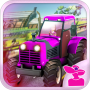 icon Pink Girl Farm Truck Driver
