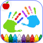 icon Kids Finger Painting Coloring