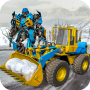 icon Snow Excavator Crane Robot Transformation Game