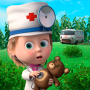 icon Masha en die beer speelgoed dokter
