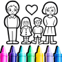 icon Happy Family Coloring Game