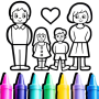 icon Family Love Coloring Book