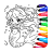 icon Mermaids Coloring 2.0101