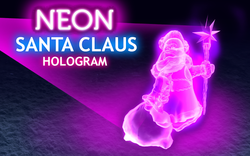 Neon Santa Claus Hologram