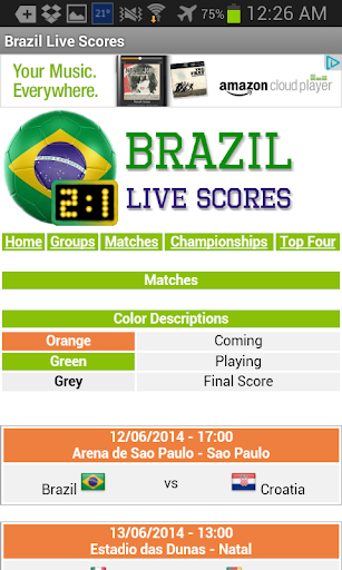 Brazil Live Scores