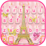 icon Gold Pink Tower Keyboard Background for Samsung Galaxy Note 10 1
