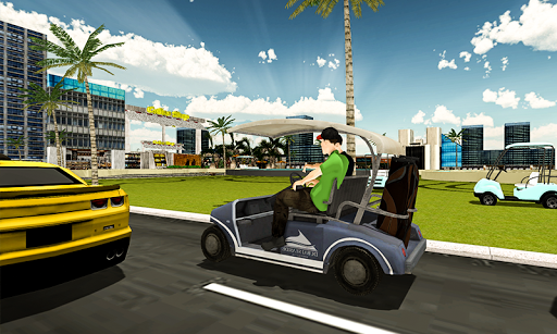 City Golf Cart Driving – 3D Hotel Pick & Drop Sim