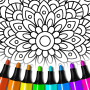 icon Mandala coloring book adults for Huawei MediaPad M3 Lite 10
