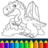 icon Dinosourus kleur spel 15.9.2