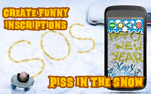 Pee on the snow. Greeting Card