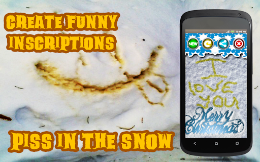 Pee on the snow. Greeting Card