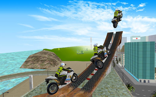 Police Stunt Moto Racing - Heavy Bike Simulator 3D