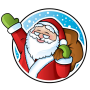 icon Santa Skiing