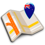 icon Map of New Zealand offline