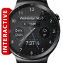 icon Black Leather HD WatchFace Widget & Live Wallpaper for Sony Xperia XZ1 Compact