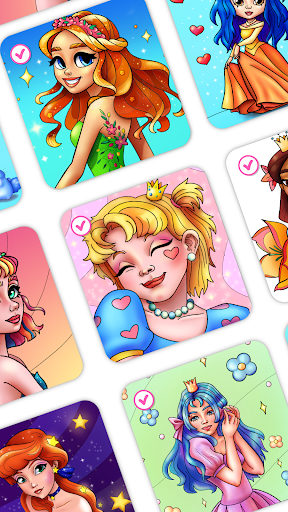 Princess Coloring by Numbers