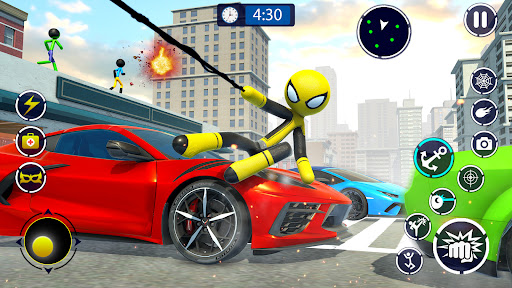 Spider Stickman Rope Hero Game