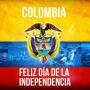 icon Feliz día de la independencia Colombia 20 de Julio for iball Slide Cuboid