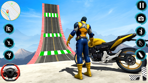 Super hero gt Stunt Biker Race