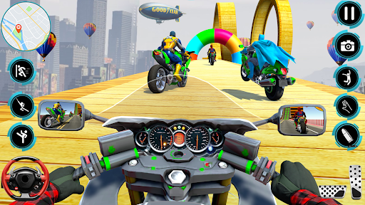 Super hero gt Stunt Biker Race