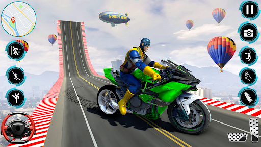 Super hero gt Stunt Biker Race