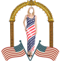 icon Women Dress - American Flag for Samsung Galaxy Note 10 1
