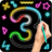 icon Draw Glow Number 3.0