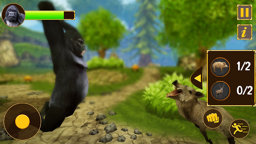 The Angry Gorilla Hunter- Wild Animal Attack Games