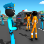icon Police Stickman Criminal Plane