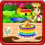 icon Rainbow Princess Birthday Cake